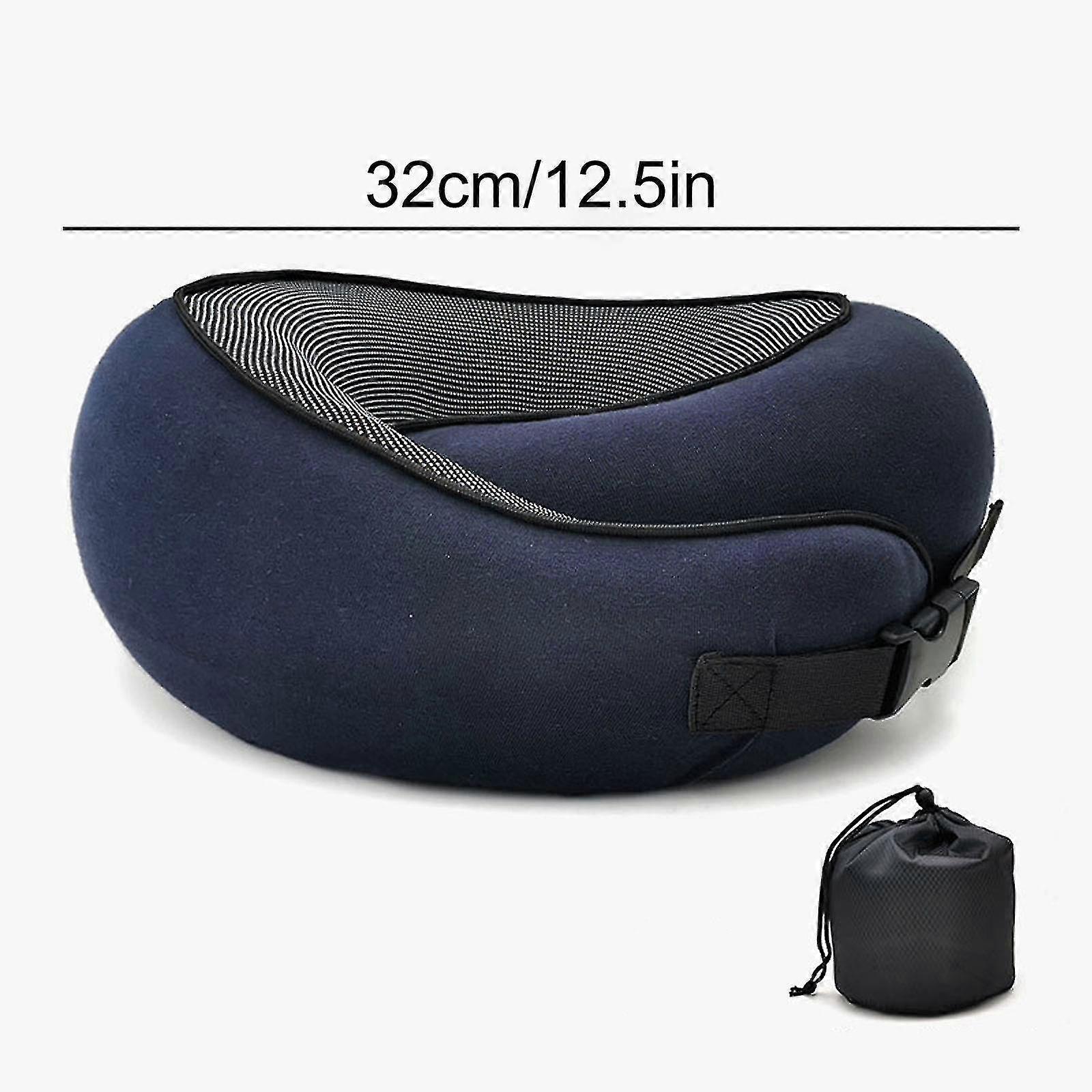 Travel Neck Pillow U-Shaped Memory Cotton Neck Pillows Massage Neck Pillow Sleeping Airplane Pillow Cervical Health Care Pillow grey - Image 5
