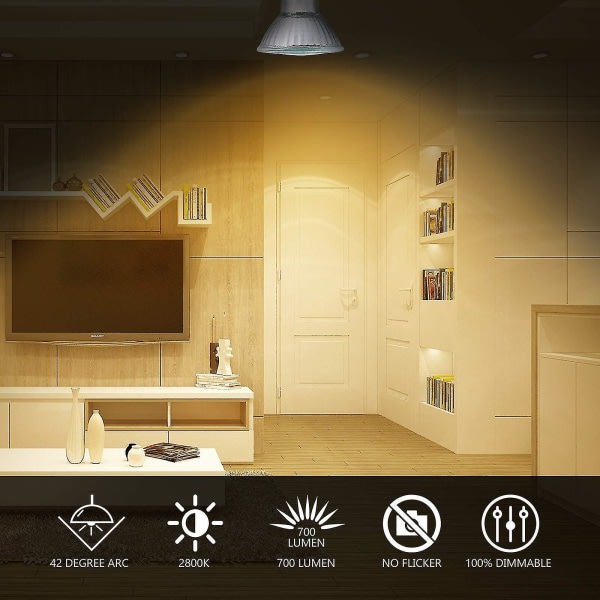 8-pack GU10 halogen bulbs 35W 220V warm white 2800K - Image 2