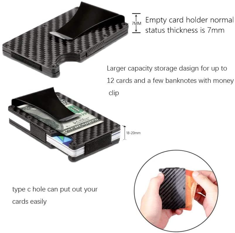 Best selling product!!! Carbon fiber RFID Card holder Black - Christmas gift One size - Image 4