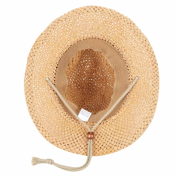 Cowboy Straw Hat Wide Brim Summer Sun Hat for Women and Men - Image 4