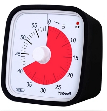 Visual Timer 60 Minute Classroom Timer for Kids Black 150 - Image 1