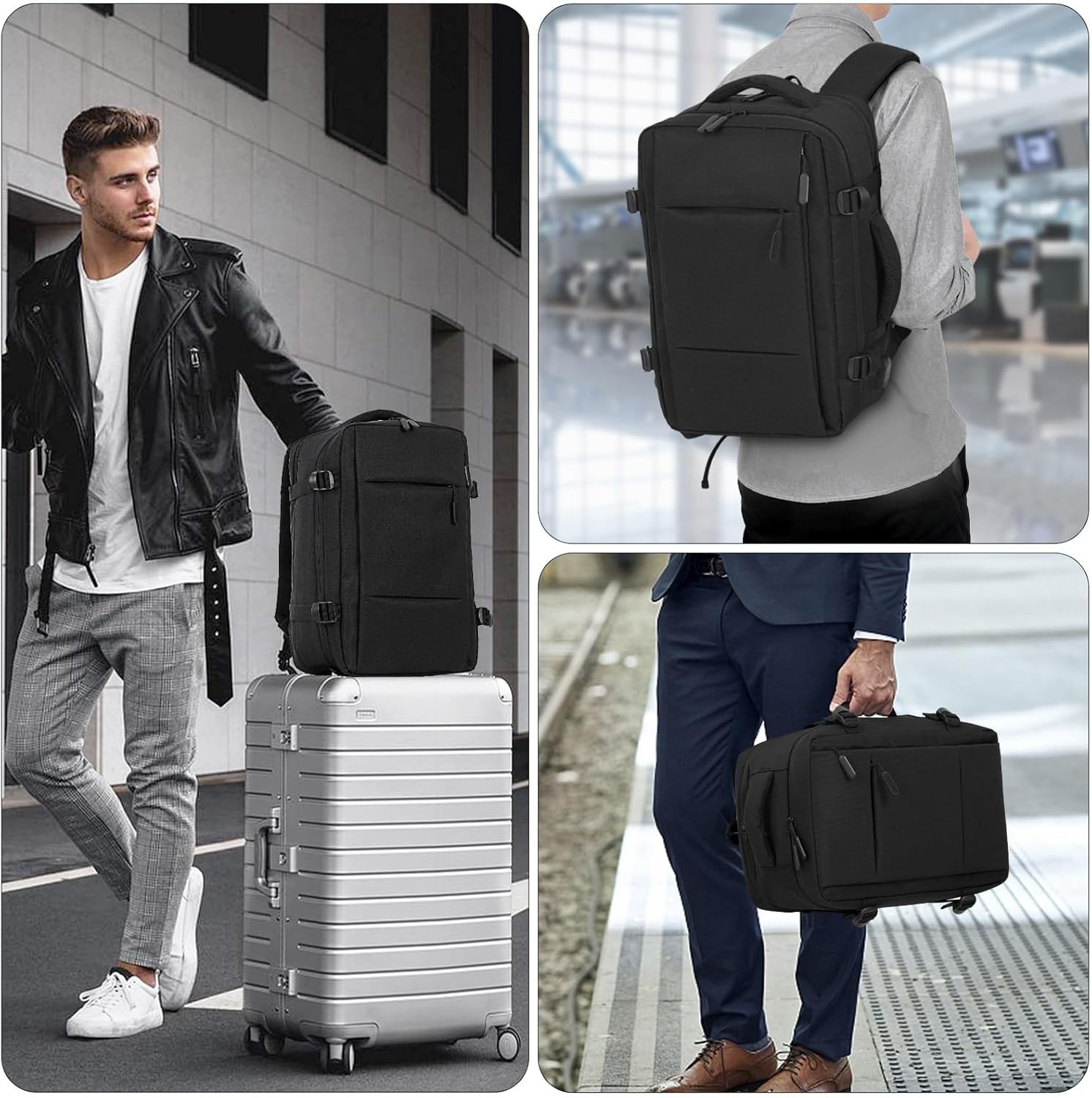 40x20x25 cm cabin bag backpack, ryanair cabin bag, cabin bag, travel backpack, laptop backpack for men and women-xindaren - Image 8