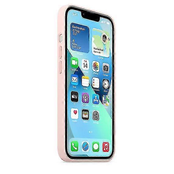 iPhone 13 Case MagSafe Compatible Silicone Cover Chalk Pink - Image 3