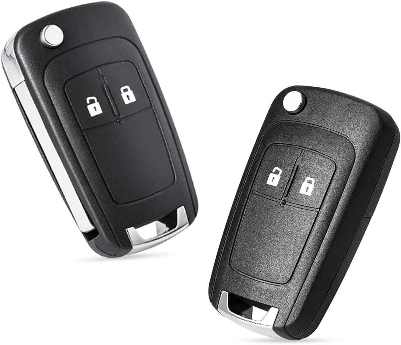 Vauxhall Opel Astra Insignia Vectra Zafira Meriva Mokka Key Shell Replacement Remote Control Car Key Case with Blade 2 Buttons 2pcs - Image 1