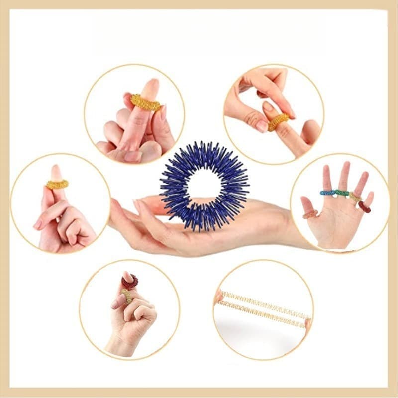 Fidget Stress Ring Sensory Toys for Anxiety and ADHD - 14 Pack Stress Rings - Image 8