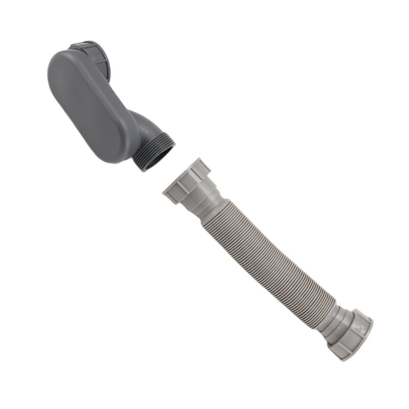 Low Profile Flexible P-Trap Bath Shower Drain Hose 1 1/2\ - Image 1