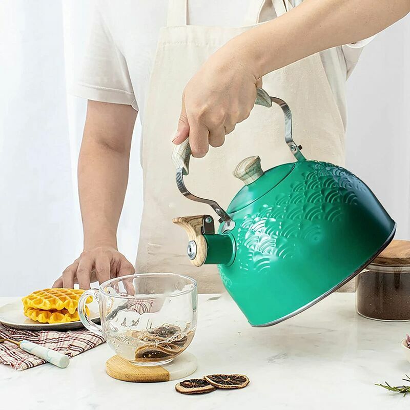 Kettle 2.5L Stainless Steel Whistling Kettle for Induction and Gas Stove Wood Stove - Image 3