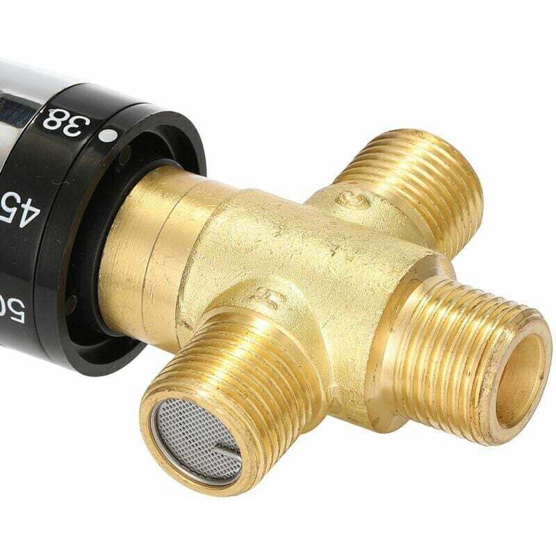 Brass Adjustable Thermostatic Bathroom Faucet Water Mixer Valve with Temperature Control for Hot and Cold Water - Image 2