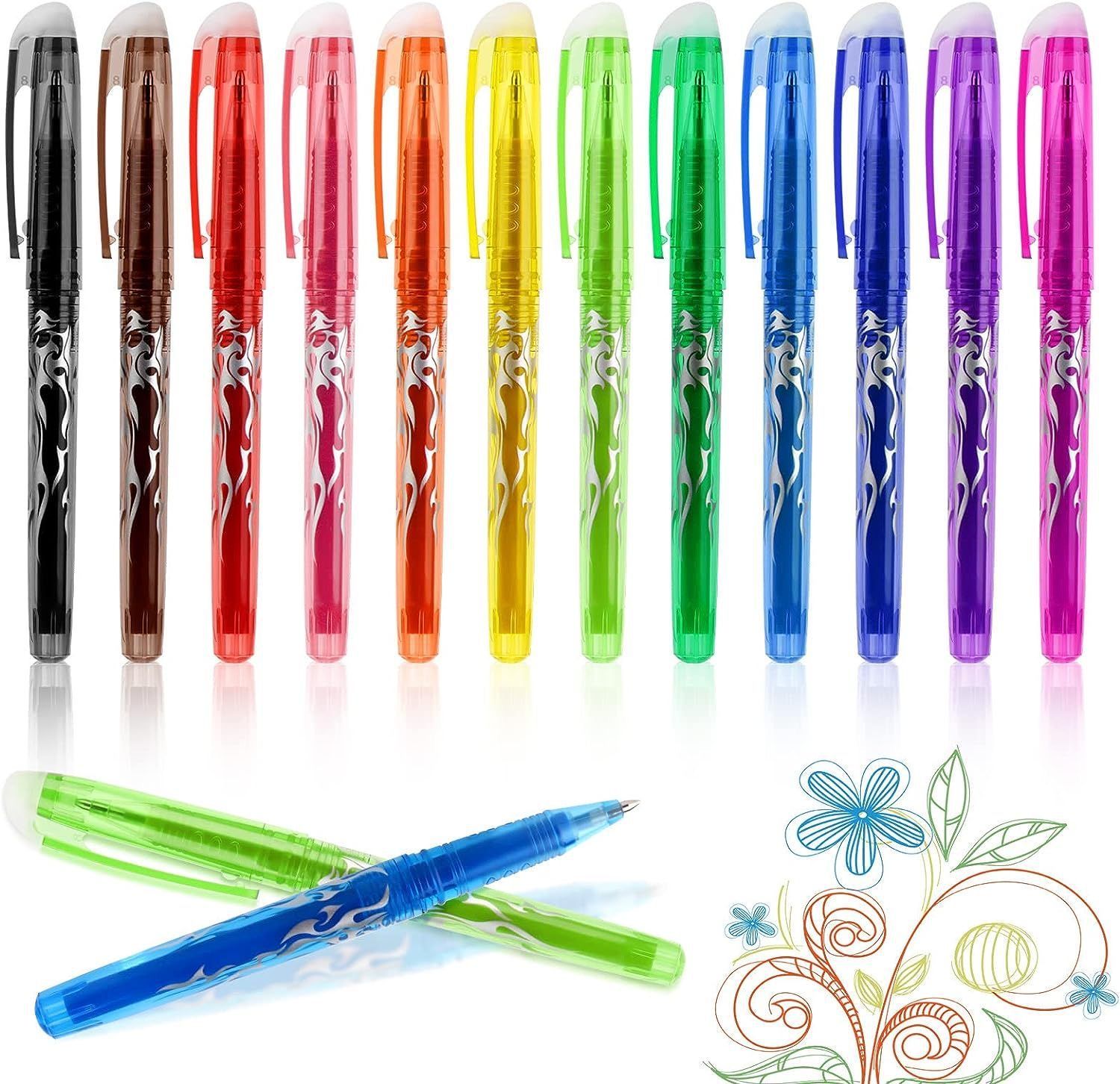 Erasable Ink Pens, Erasable Gel Ink Pens - 12-pack Multicolor multicolor - Image 1