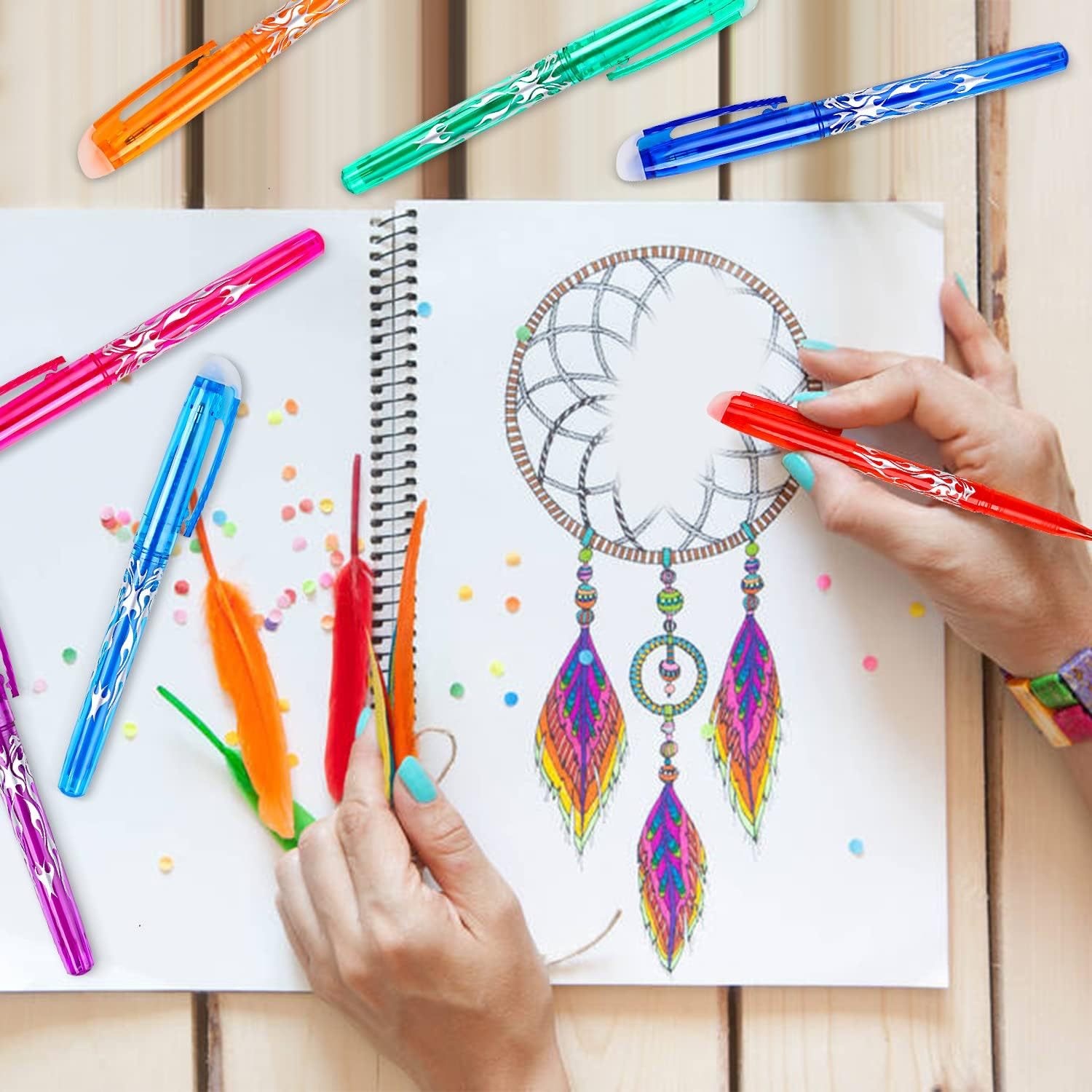 Erasable Ink Pens, Erasable Gel Ink Pens - 12-pack Multicolor multicolor - Image 4