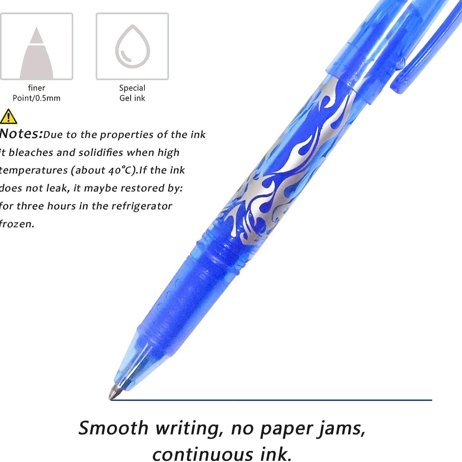 Erasable Ink Pens, Erasable Gel Ink Pens - 12-pack Multicolor multicolor - Image 6