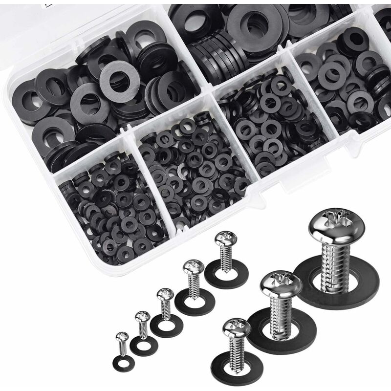 Black Plastic Lock Washers Fasteners Self-Locking Washer Assortment 500pcs M2.5 M3 M4 M5 M6 M8 M10 - Image 5
