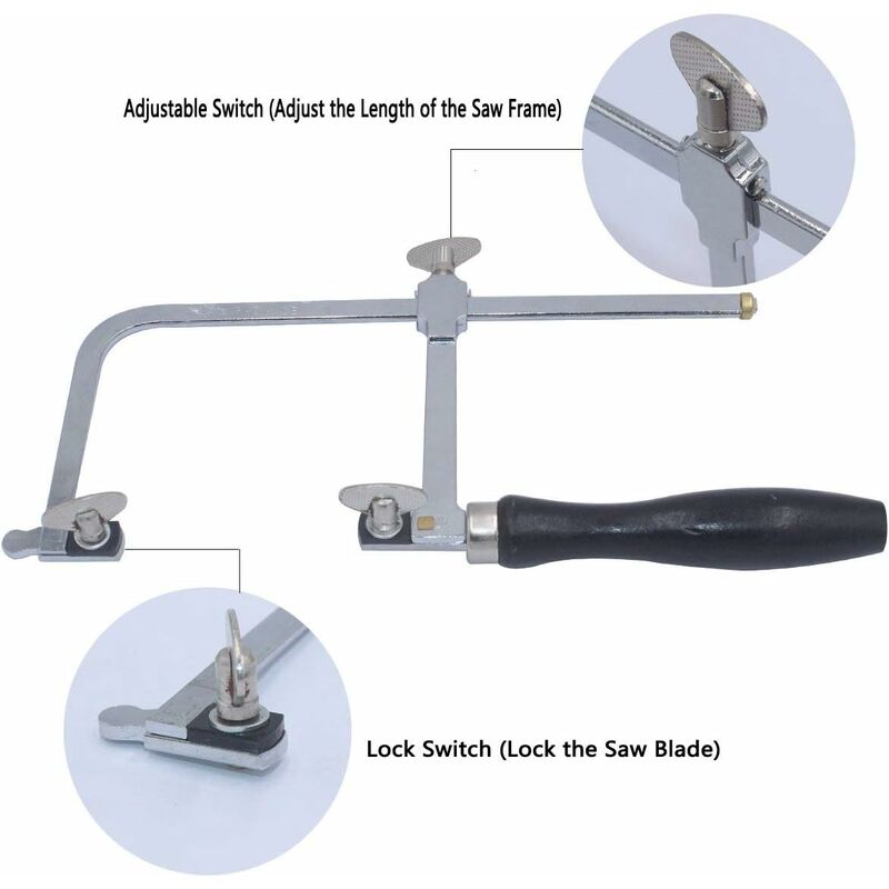 Jeweler's Saw with 144 Blades Adjustable Professional for Jewelry Making - Image 4