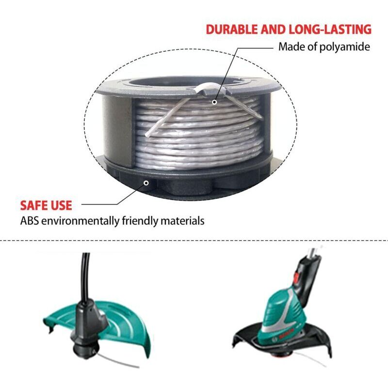 Set of 3 replacement spools for UniversalGrassCut 18V-26/18V-260/18/18-26/18-260, for ‎F016800570 and 1600A01R5J (6 m, 1.6 mm)..DEBUNS - Image 3