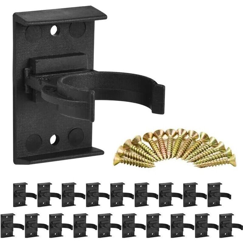DEBUNS Furniture Foot Fixing Clamp, 20 Pcs 28mm to 32mm Screwable Plinth Clamp with 40 Screws for Kitchen Kick Plate - Image 1