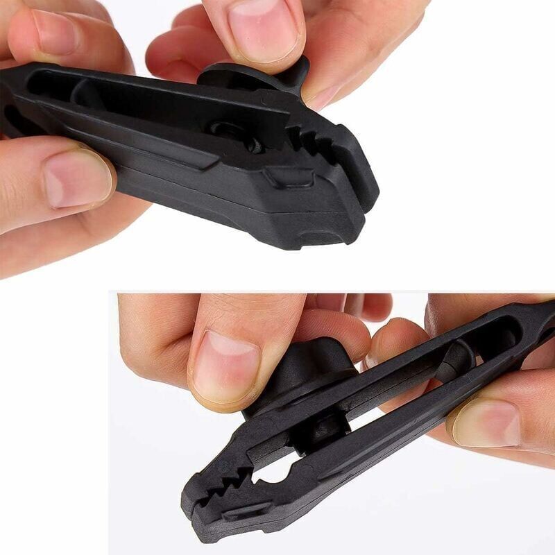 DEBUNS Heavy Duty Tent Clamps, 12 pcs Black Instant Awning Clamp for Tent Tarpaulin Caravan Garden Shelter - Image 2