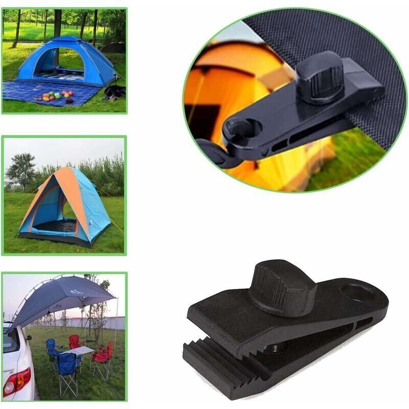 DEBUNS Heavy Duty Tent Clamps, 12 pcs Black Instant Awning Clamp for Tent Tarpaulin Caravan Garden Shelter - Image 5