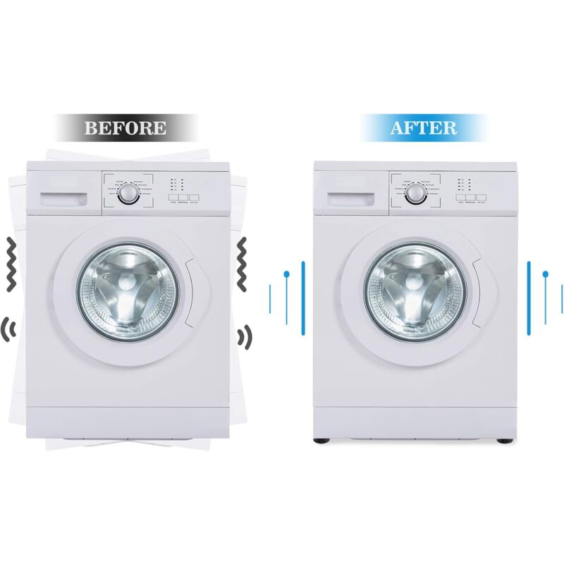 Washing Machine Anti-Vibration Pads, 4-Piece Set for Washer and Dryer Stability, Vibration-Damping Washine Machine Mat - Image 3