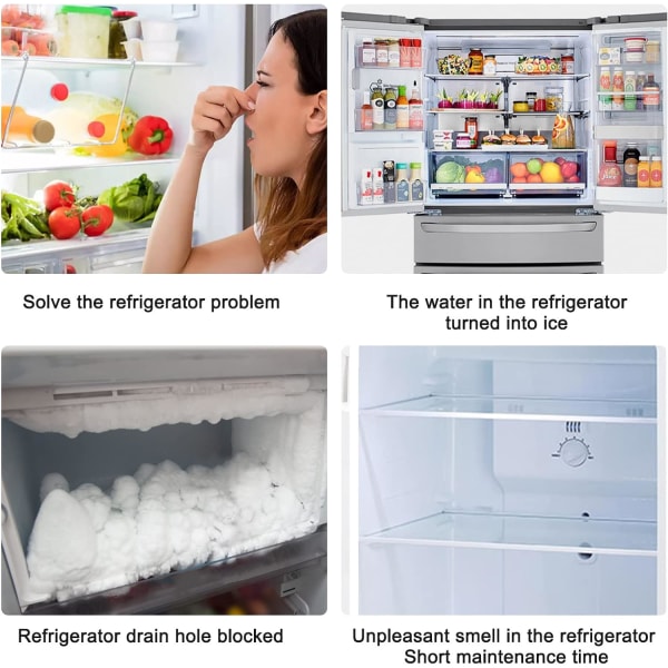 Refrigerator Drain Hole Cleaning Kit 8-Piece Set for Refrigerator Maintenance - Image 2