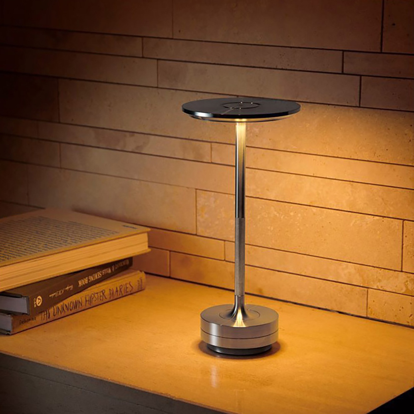 Dimmable USB Rechargeable Desk Lamp GPA black - Image 2