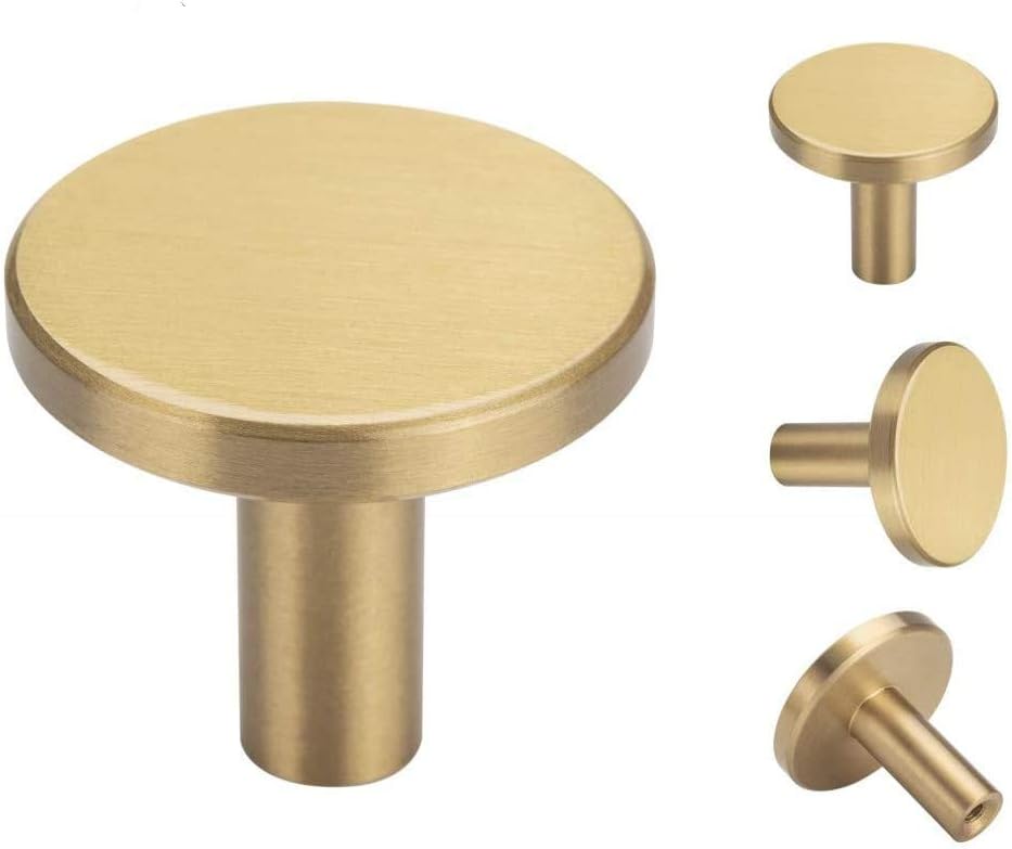 Set of 4 wall hooks in brushed brass, towel hooks in gold - Image 1