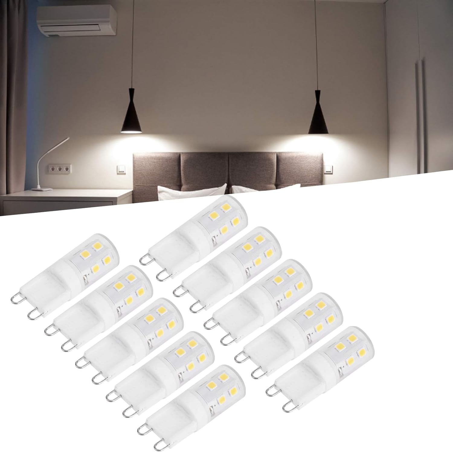 G9 LED Bulbs 2W 16-LED Mini Light Bulbs, Dimmable, Energy Saving Equivalent 30W Halogen, 10pcs, Ceramic Base, Eye Protection - Image 4