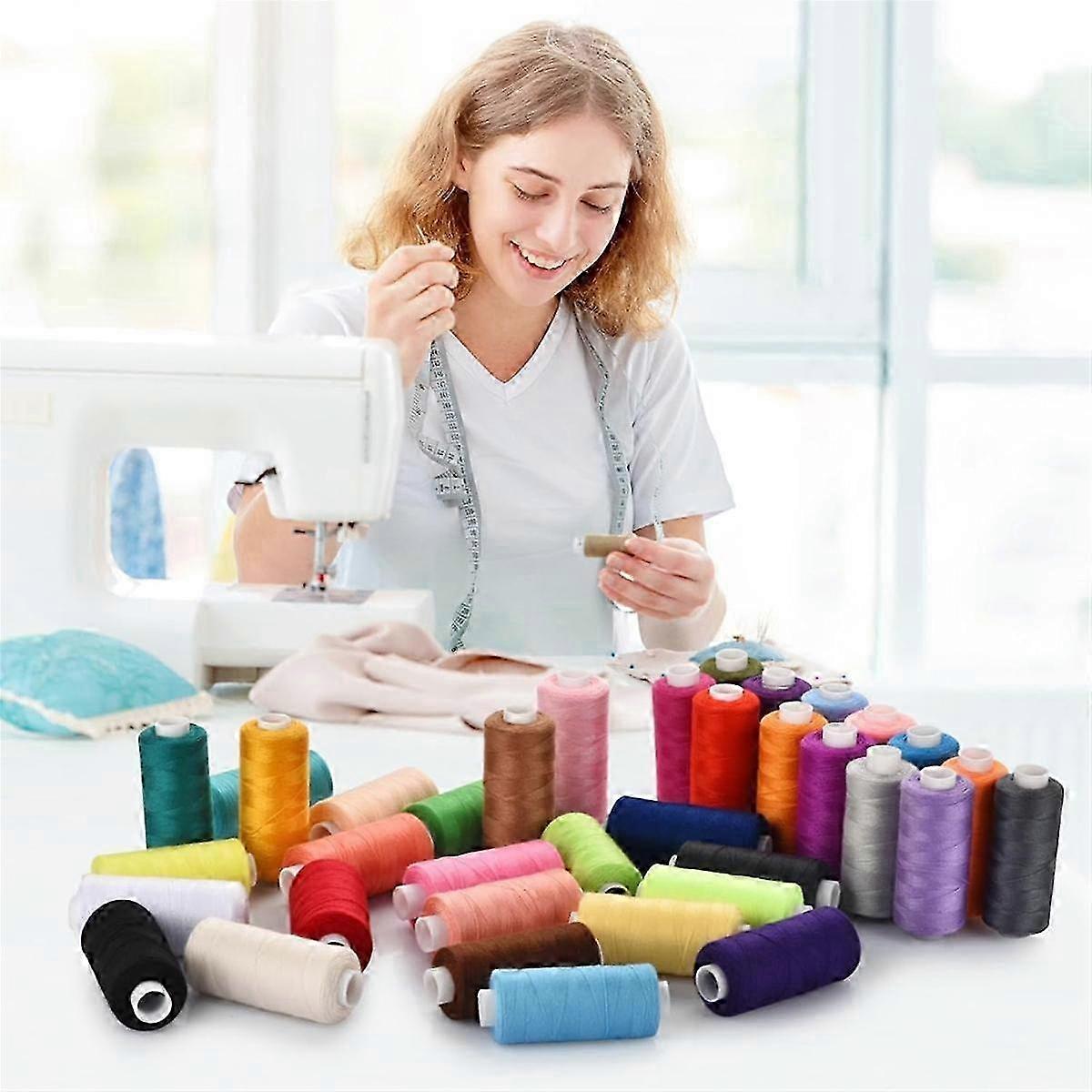 Pre-Wound Sewing Machine Thread Set 72 pcs 36 Colors Compatible 365 Meters Per Spool - Image 2