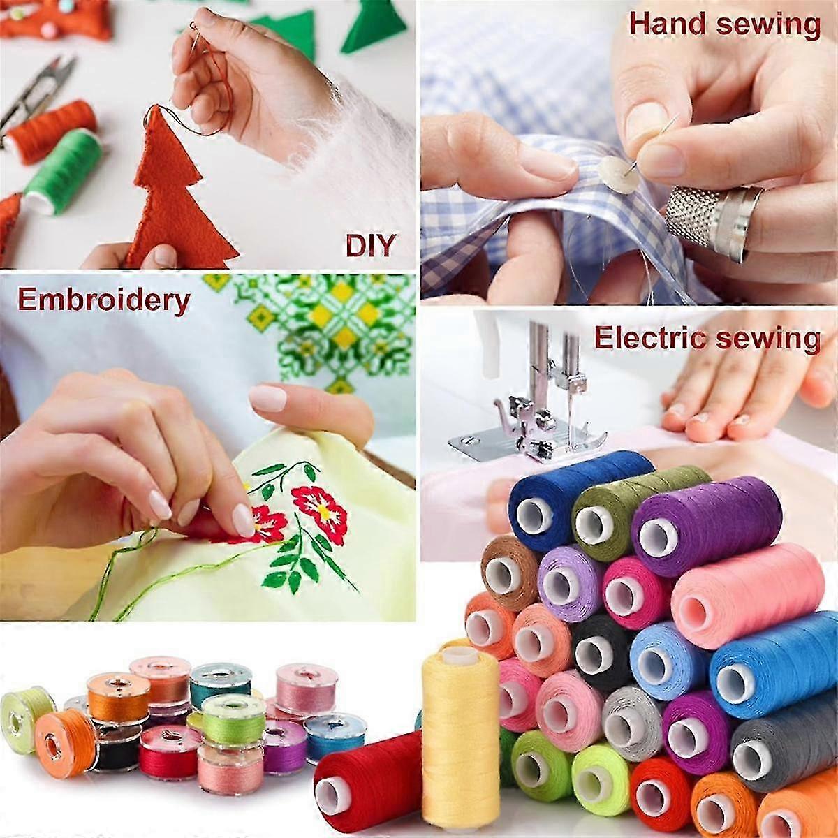 Pre-Wound Sewing Machine Thread Set 72 pcs 36 Colors Compatible 365 Meters Per Spool - Image 3