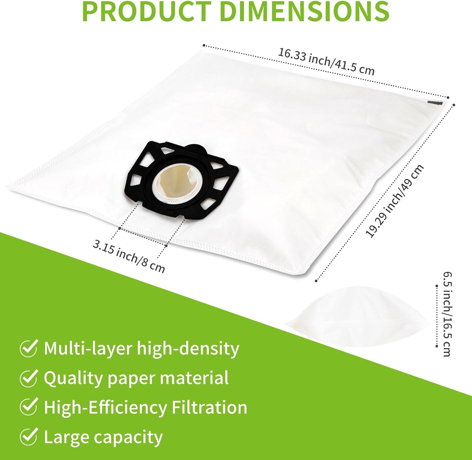 10 pcs vacuum cleaner bags for Karcher vacuum cleaner wd4 wd5 wd6 mv4 mv5 mv6 - Image 2