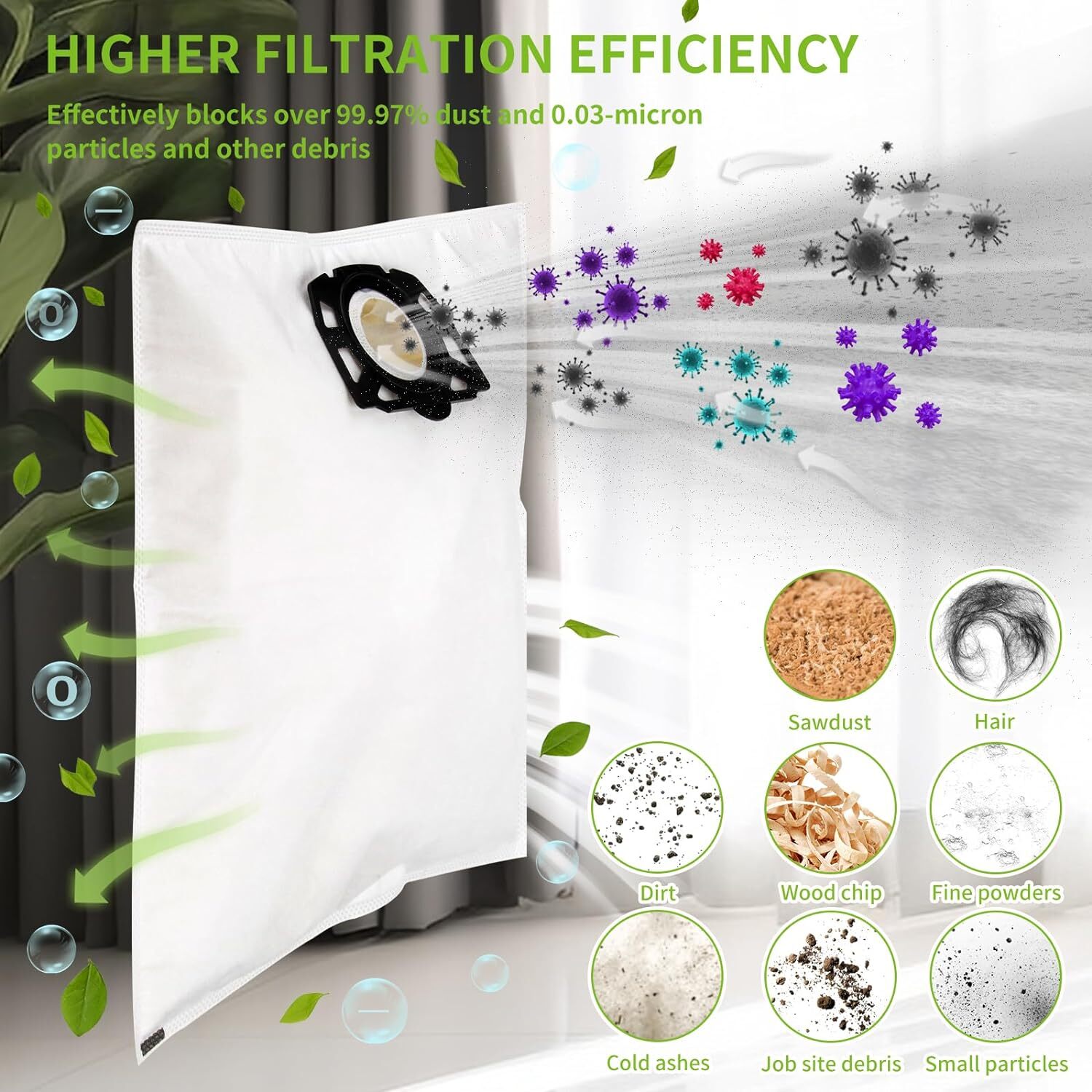 10 pcs vacuum cleaner bags for Karcher vacuum cleaner wd4 wd5 wd6 mv4 mv5 mv6 - Image 6