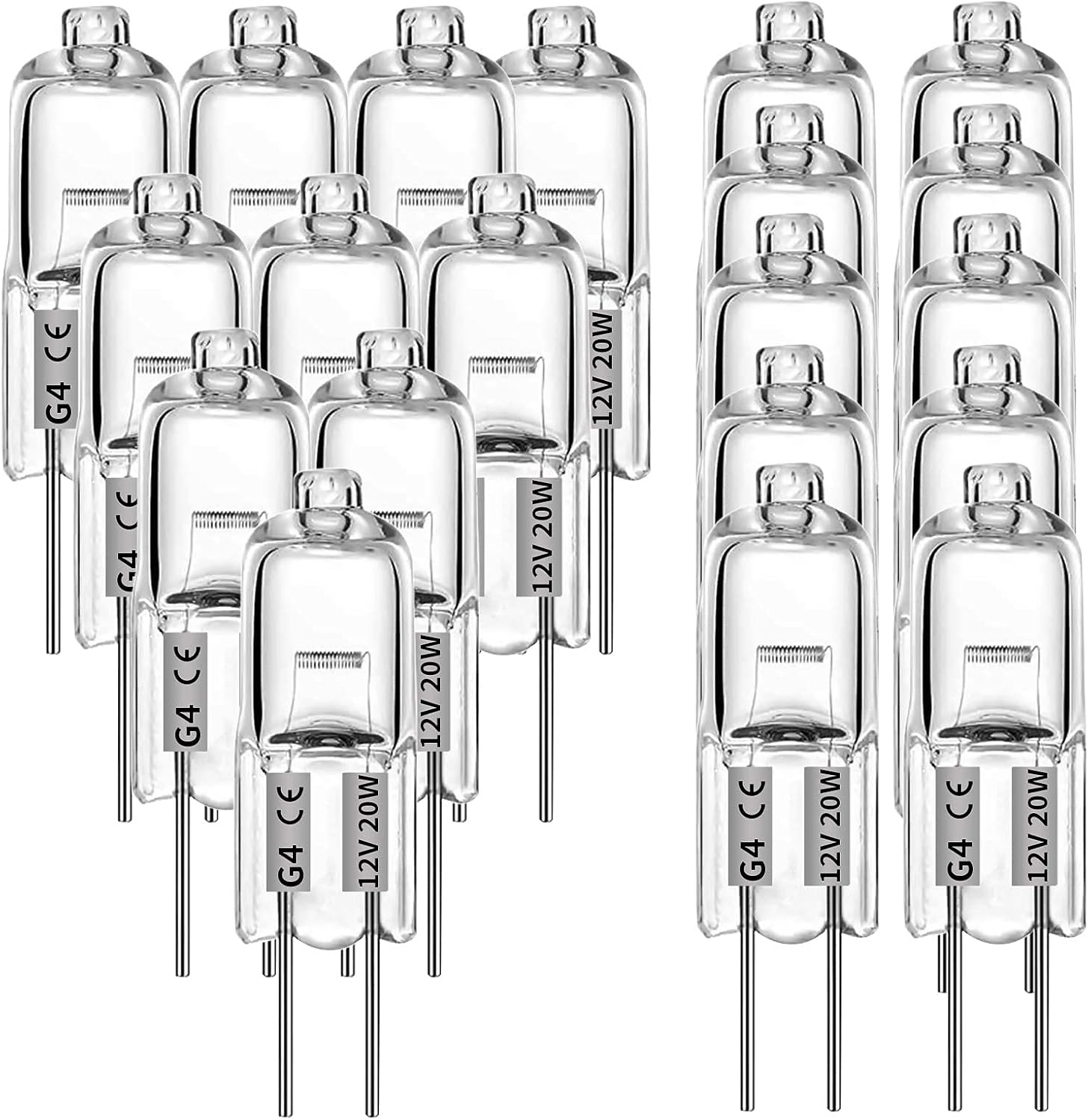 G4 halogen lamps 20W 12V - Warm white - 20 Pack 20pcs 20W 20pcs - Image 1