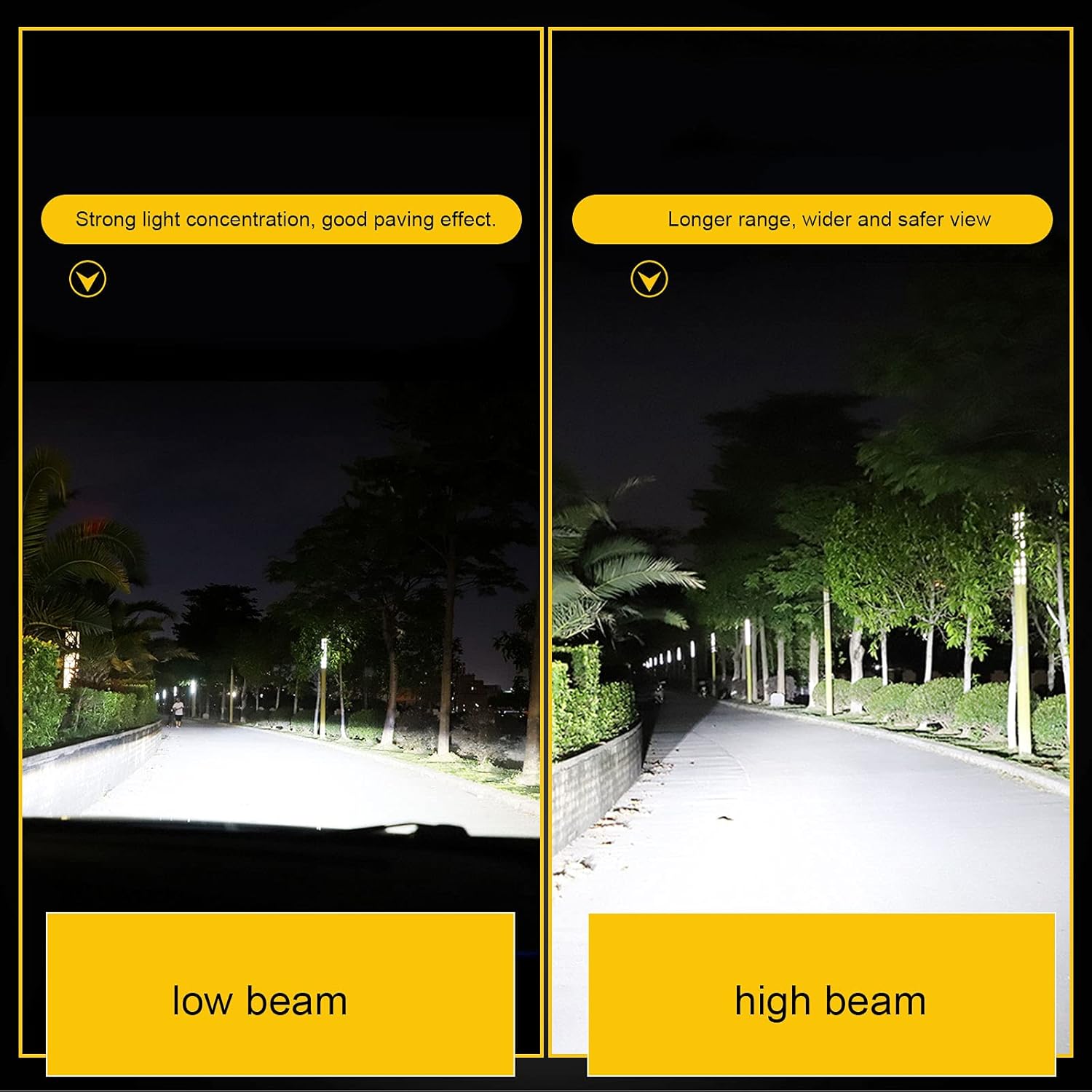 2PCS H4 LED Bulb, 12V Motorcycle/Car Headlight, 12W COB Bulbs Headlight LED Bulb for High Beam Headlight, High Beam/Low Beam - Image 4