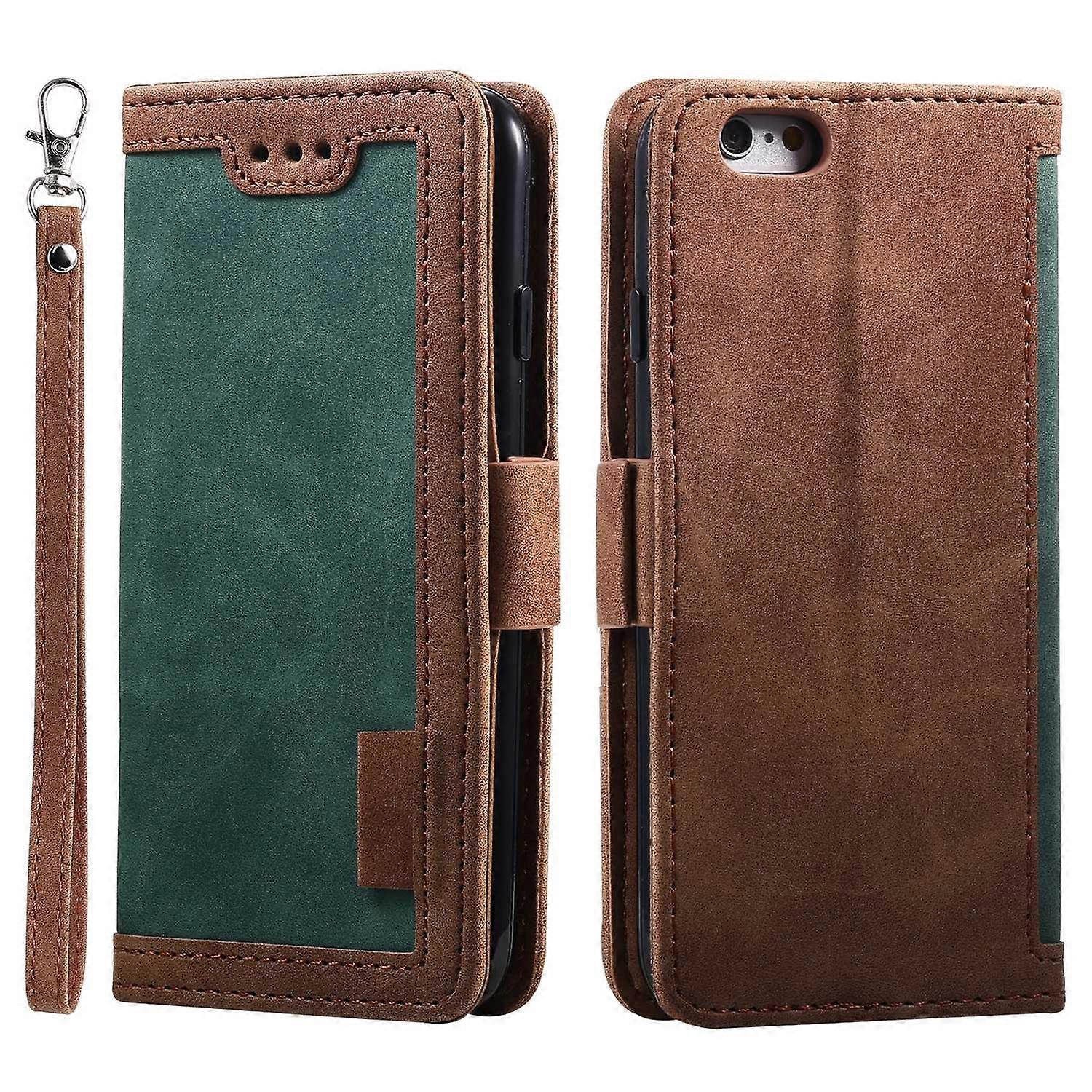 iPhone 16e Case with RFID Blocking Wallet and Stand, Leather Phone Case, Multicolor Green - Image 1