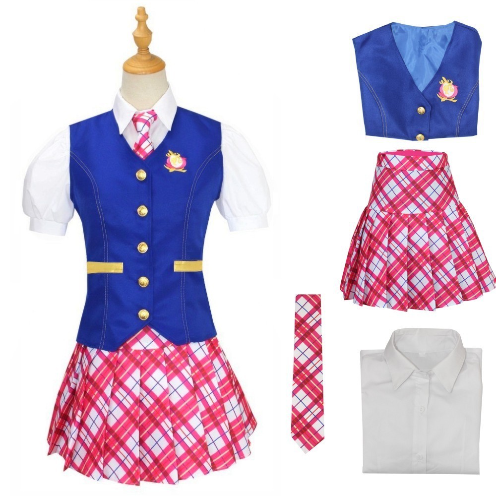 Barbie Movie Delancy Dress Four-Piece Set S Ever After High Princess Academy School Uniform Costume - Image 1