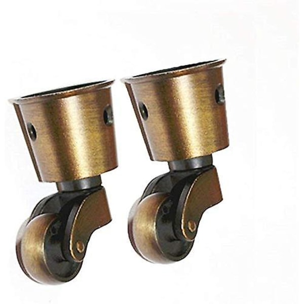 Brass Casters Set of 2 High Load Capacity Universal Furniture Casters - Image 3