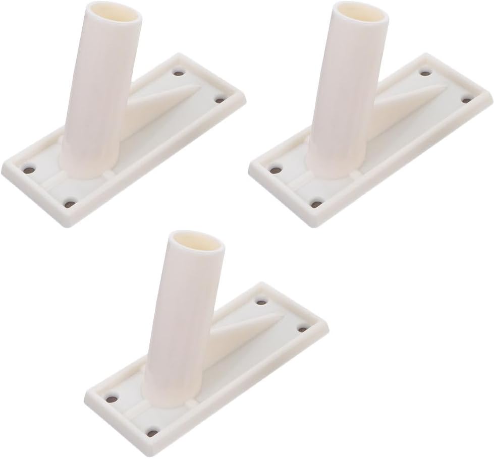 3pcs Flag Pole Holder Wall Mount Flag Stand Flag Pole Mounting Bracket Self Adhesive Flag Pole Mount Plastic Flag Rod Bracket Flagpole Hardware Heavy Duty Flag Bracket Flag Holders - Image 1