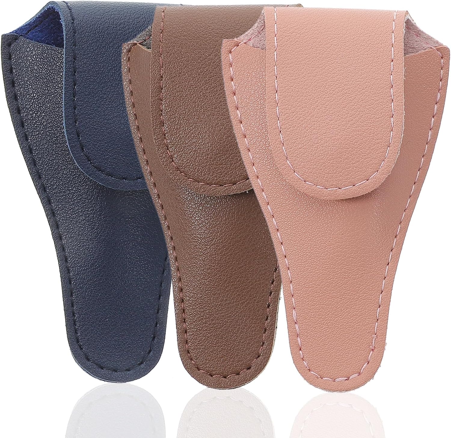 Nail Scissors Pouch Leather Pouch Holder Nail Cuticle Scissor Bag Nail Grooming Storage Case For Home Salon Cosmetic Use 3pcs - Image 1
