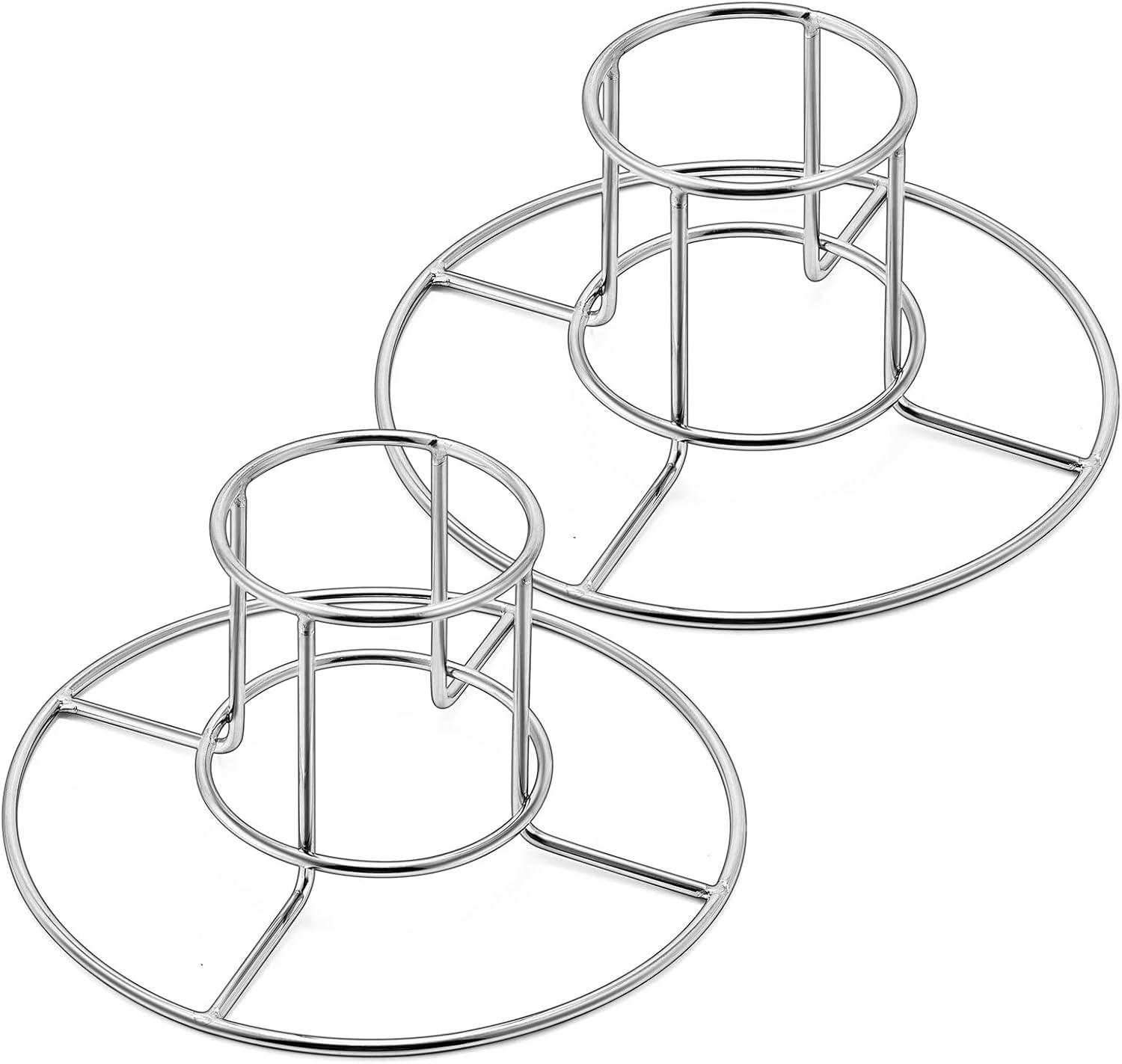 2-Pack Beer Can Chicken Holder for Grill Smoker Oven, Vertical Stainless Steel Beer Butt Chicken Stand for Whole Chicken Roaster, Food Grade & Non-Toxic Rack for Tender and Juicy Chicken - Image 1