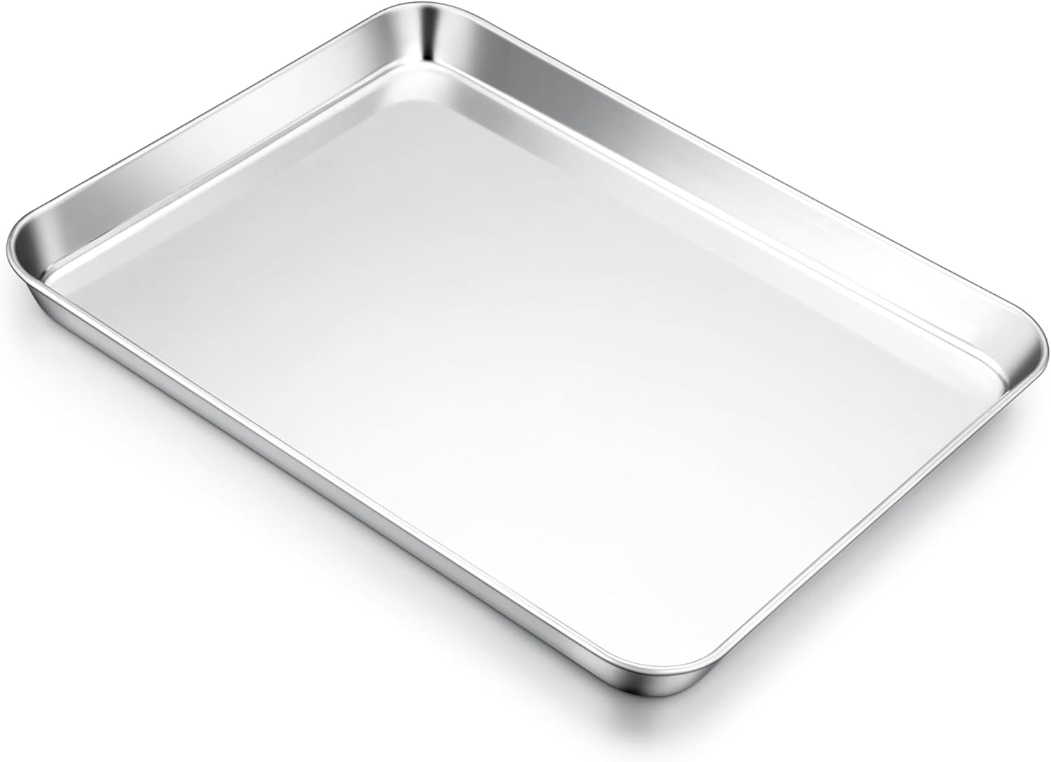 Cookie Sheet for Baking, 18”x13” Stainless Steel Baking Sheet Pan for Oven, Large Non Toxic Metal Baking Tray for Cake Cookies, Healthy & Rust Free, Mirror Finish & Dishwasher Safe, 1 Pack - Image 1