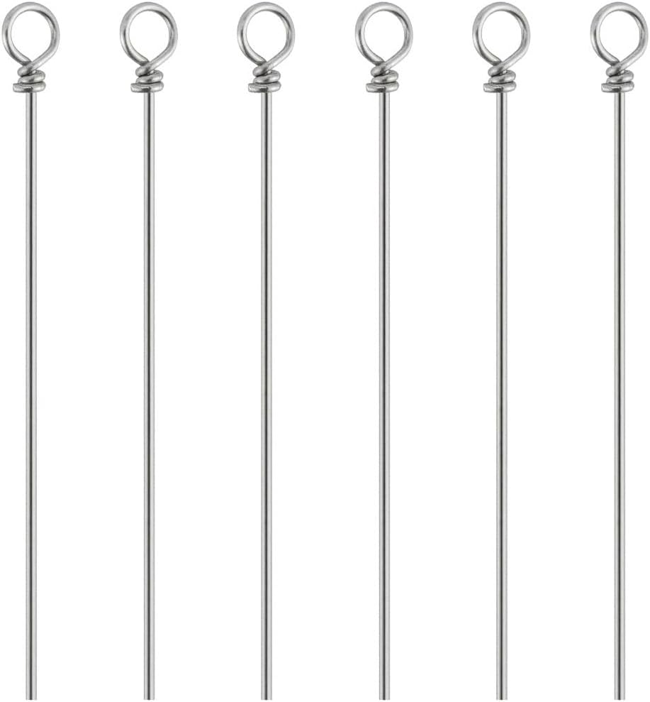 Pack of 100 Bass Fishing Spinner Shaft Looped Stainless Steel Wire Lure Making - Image 1