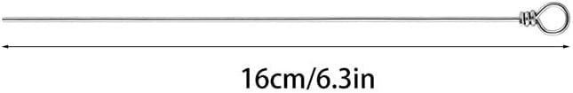Pack of 100 Bass Fishing Spinner Shaft Looped Stainless Steel Wire Lure Making - Image 3