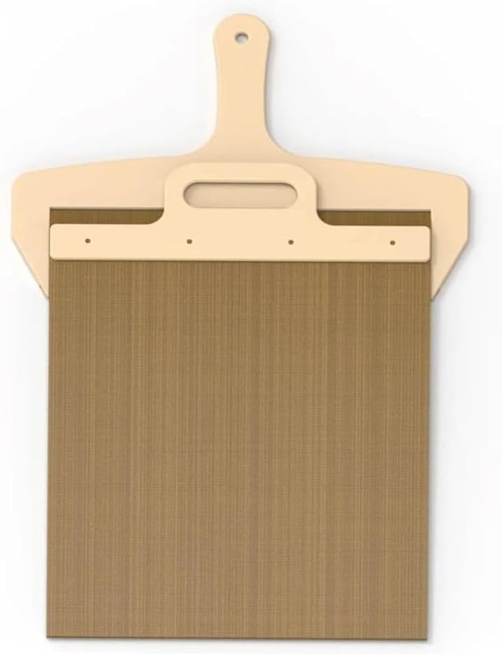 Pizza Smart Slide Magic Pizza Pizza Slide, Pizza Paddle with Handle - Sliding Pizza Shovel Slide, Detachable for Easy Pizza Transfer, Brown - Image 1