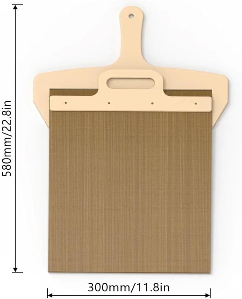 Pizza Smart Slide Magic Pizza Pizza Slide, Pizza Paddle with Handle - Sliding Pizza Shovel Slide, Detachable for Easy Pizza Transfer, Brown - Image 2