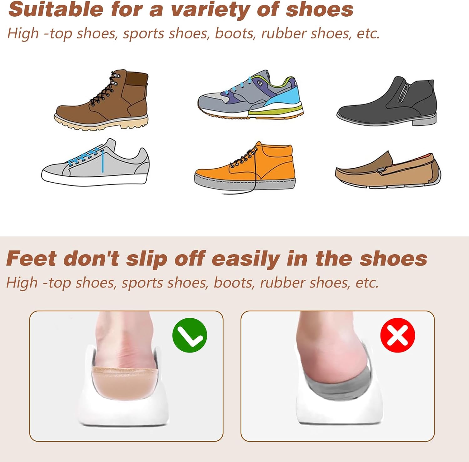 Heel Lifts, Gel Shoe Lifts for Uneven Legs 0.47 Inch Heel Lifts for Leg Length Discrepancy Soft Height Increase Insoles Shoe Lifts for Women Men, Comfort Half Foot Pads for Heel Pain - Image 3