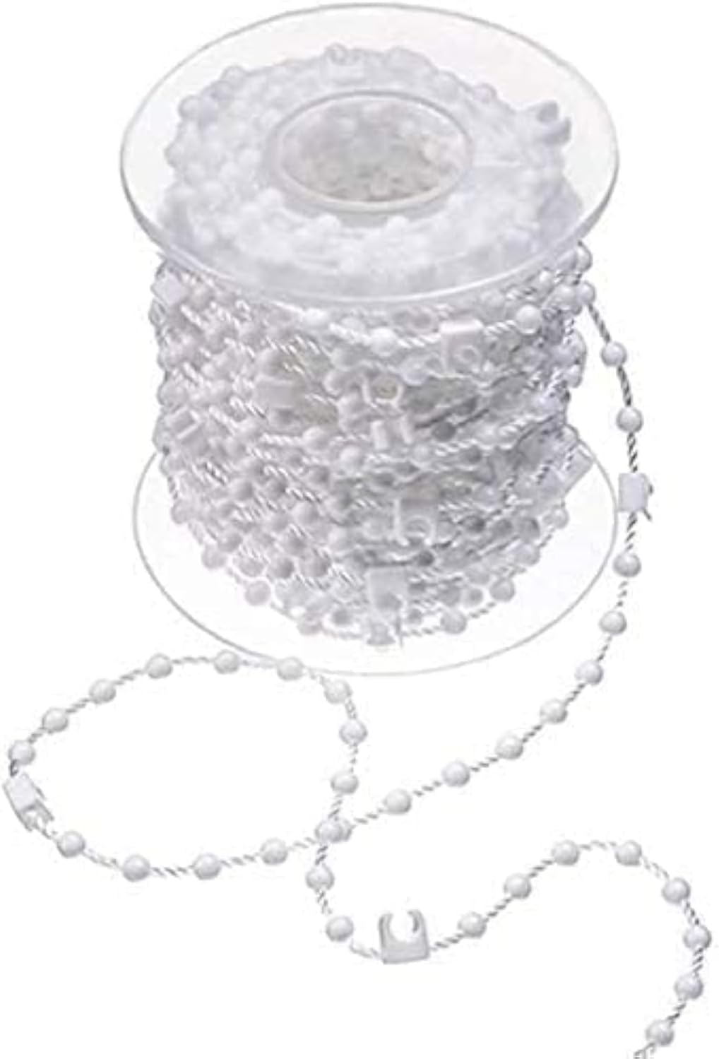 Compatible with Yux Vertical Blinds, 89mm Slats Bottom Chain, 20 Meters with 200 Clips - Image 1