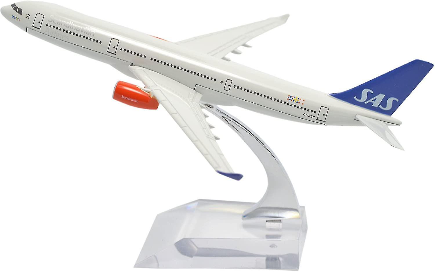 SAS Airbus A330 Metal Airplane Model Toy 1:400 Scale 16cm Compatible with Scandinavian Airlines - Image 1