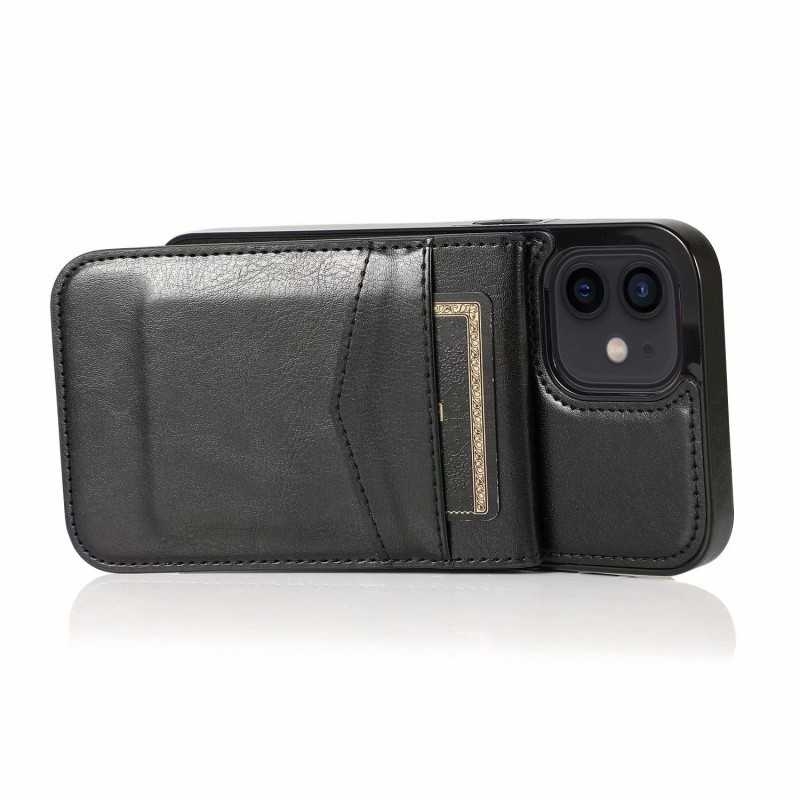 iPhone 13 Case with Card Holder Retro V3 6CK Black - Image 5