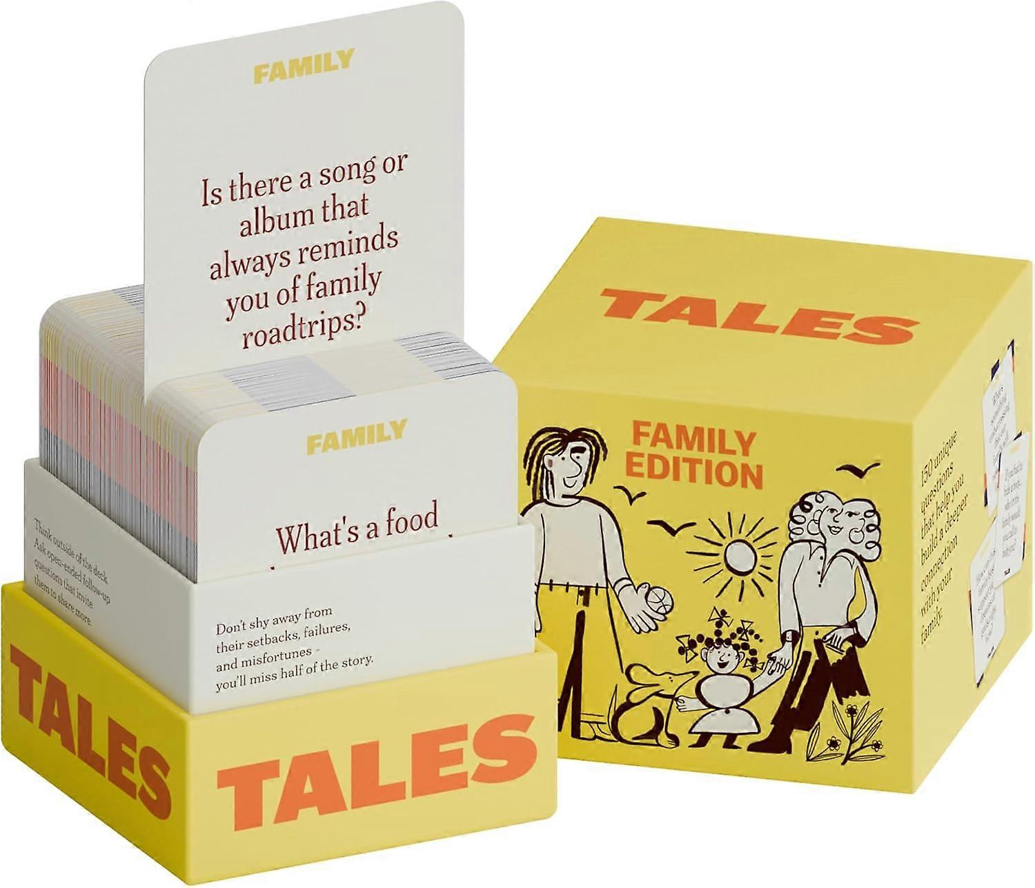 TALES Family Edition 150 Conversation Cards for Adults Teens Kids Compatible with Braun Gifts Holidays Gatherings - Image 1