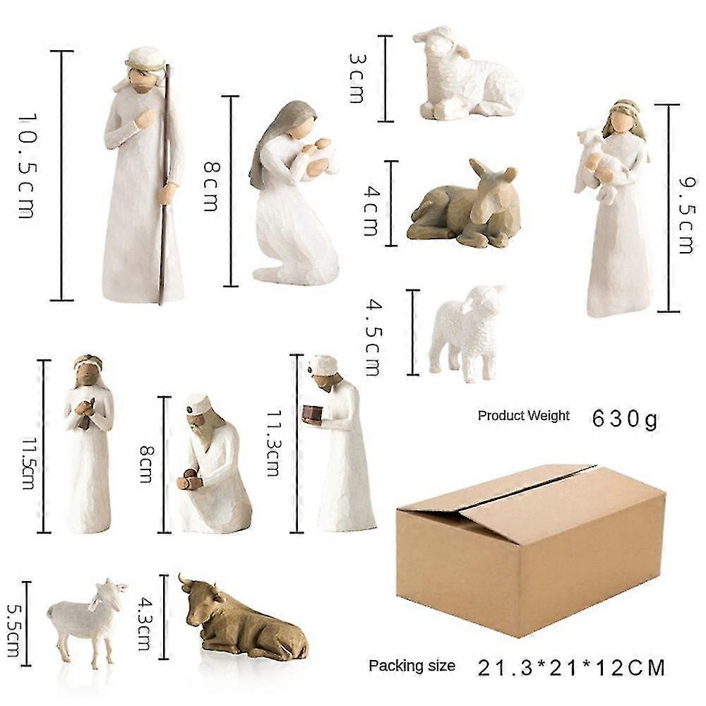 Willow Tree Nativity Scene Set Hand Painted Figurines Christmas Decor - Image 1