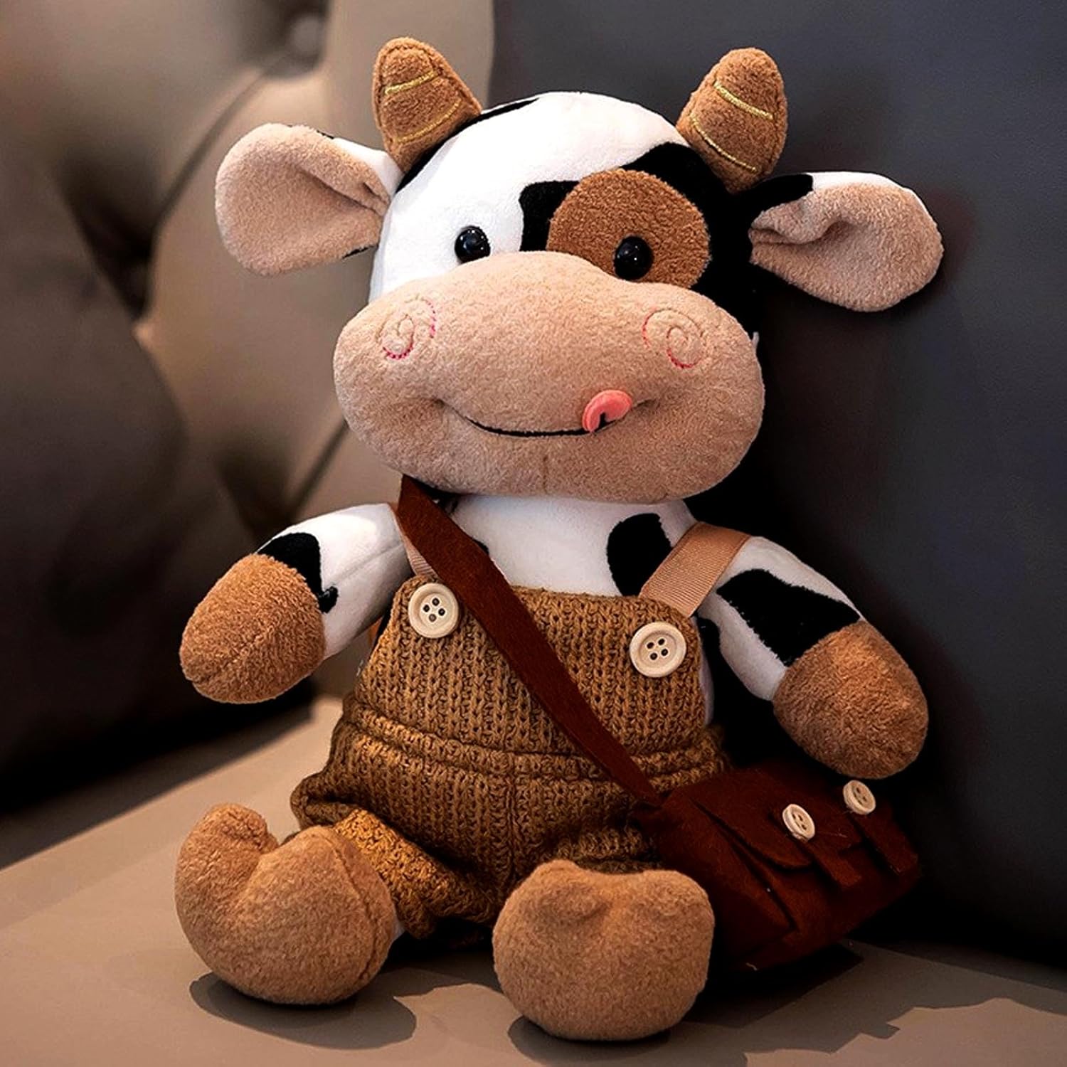Brown Cow Plush Toy 30cm Soft Hug Pillow - Image 1